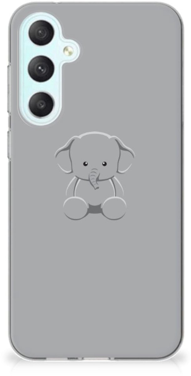 Samsung Galaxy S23 FE Telefoonhoesje met Naam Grijs Baby Olifant