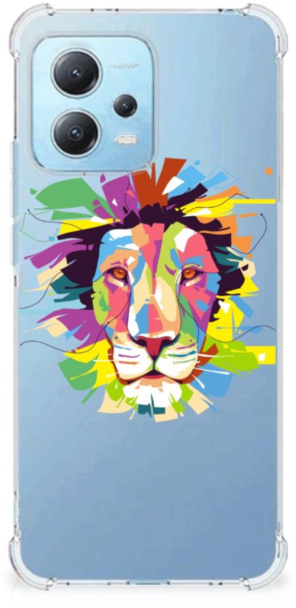 Xiaomi Redmi Note 12 5G Stevig Bumper Hoesje Lion Color
