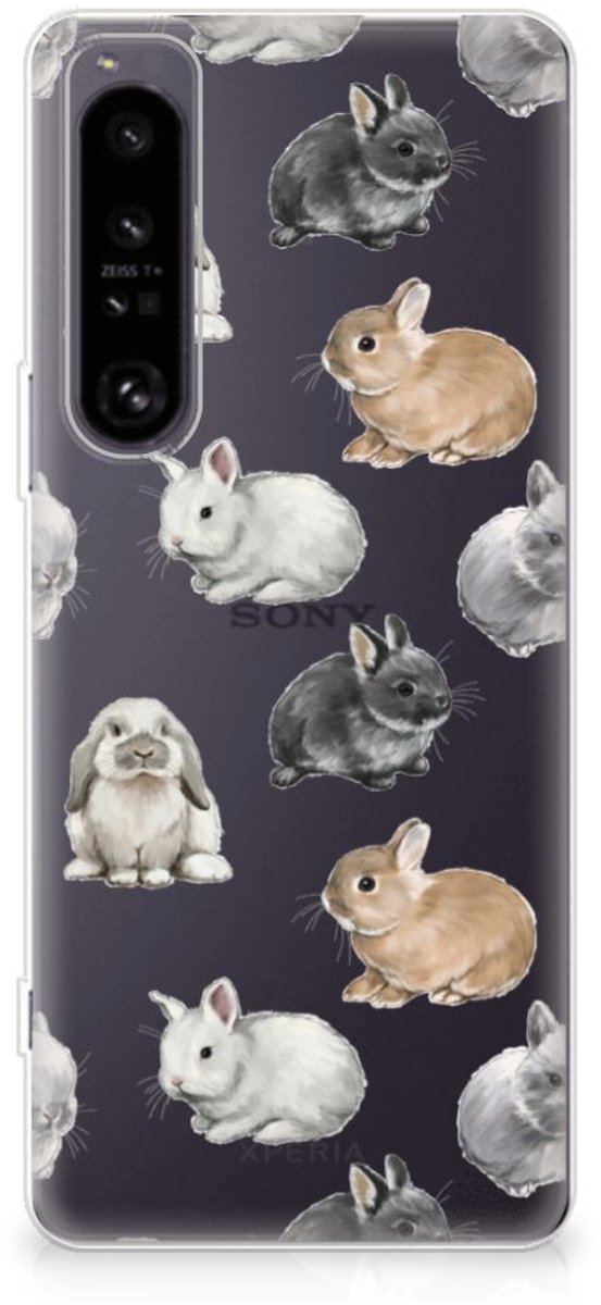 TPU Hoesje voor Sony Xperia 1 IV Konijntjes