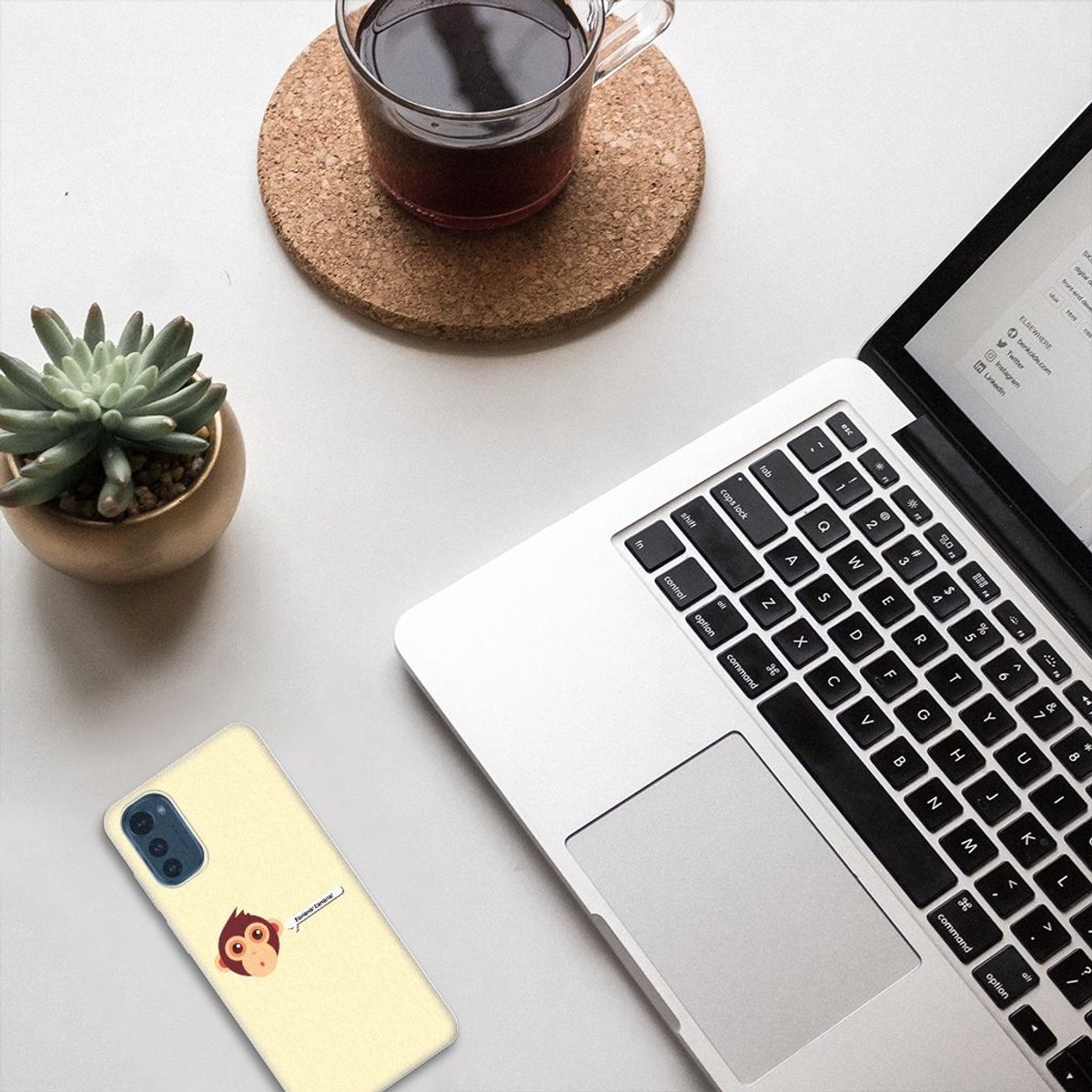 TPU Hoesje voor Motorola Moto E32/E32s Telefoonhoesje met Naam Monkey