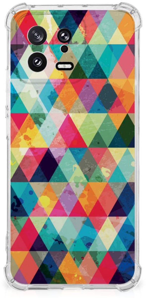 Xiaomi 13 Doorzichtige Silicone Hoesje Geruit