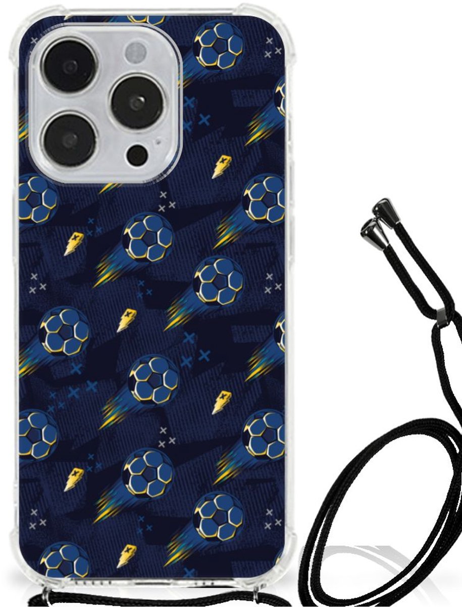 Doorzichtige Silicone Hoesje voor iPhone 14 Pro Max Voetbal