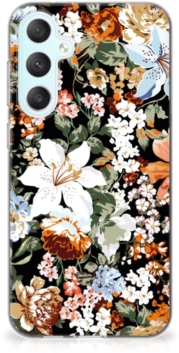 TPU Case voor Samsung Galaxy S23 FE Dark Flowers