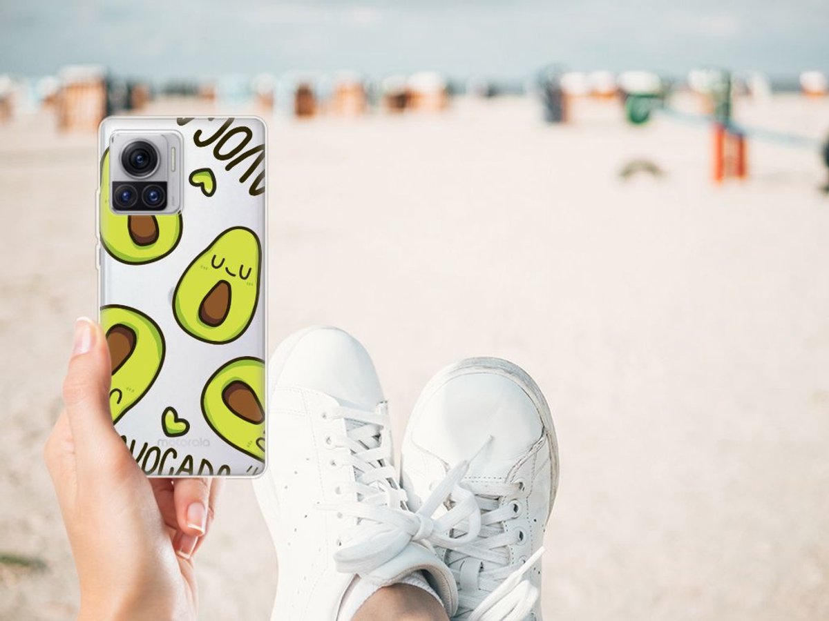 Motorola Moto X30 Pro Telefoonhoesje met Naam Avocado Singing