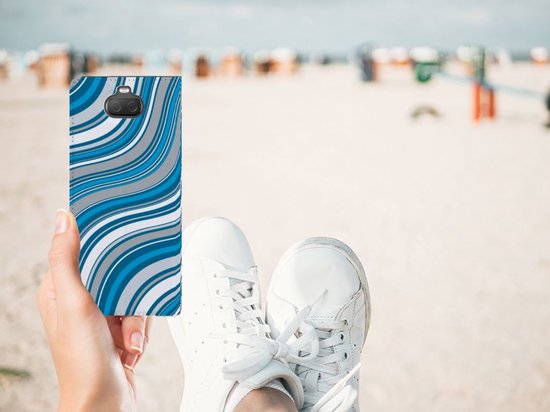 Coque Sony Xperia 10 avec Aimant Waves Blue