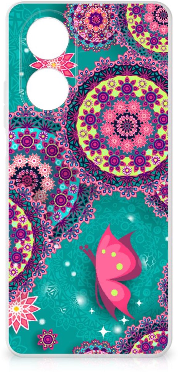 OPPO A58 4G Hoesje maken Cirkels en Vlinders
