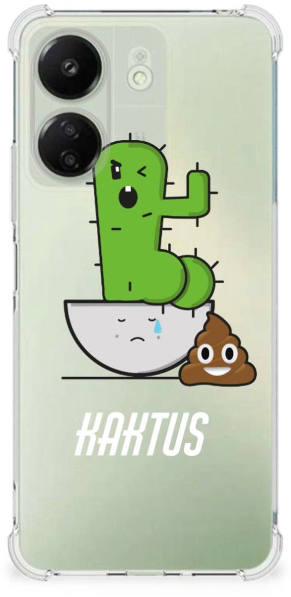 Xiaomi Redmi 13C 4G Stevig Bumper Hoesje Cactus Poo