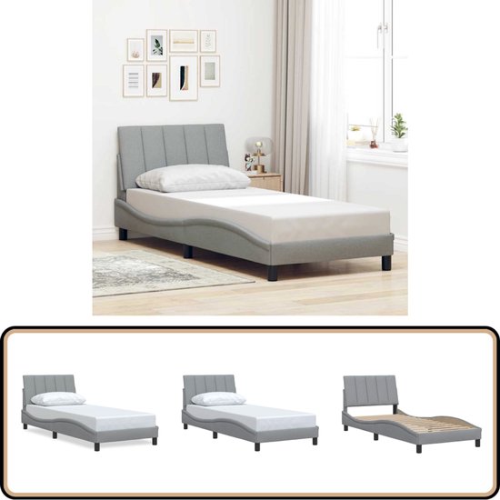 Bedframe zonder matras 160x200 cm spaanplaat wit kopen