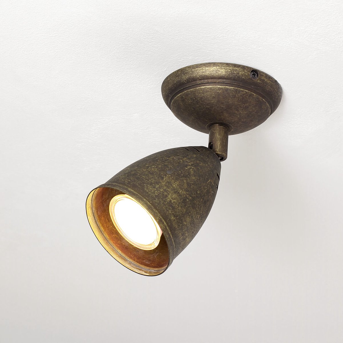 Licht-Erlebnisse - Stoccolma - Opbouwspot - E27 - van - Echt messing - in - Brons antiek mat