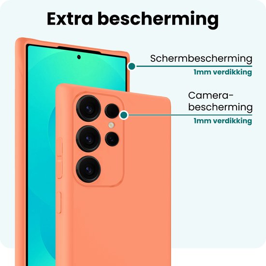 Coque adaptée pour Samsung S25 Ultra Coque en Siliconen – Coque adaptée pour Samsung Galaxy S25 Ultra Coque arrière – Pêche