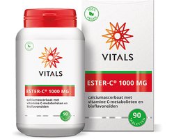 Vitals Ester-C 1000 mg - 90 tabletten. Hoge dosering en niet zure vorm van Vitamine C.