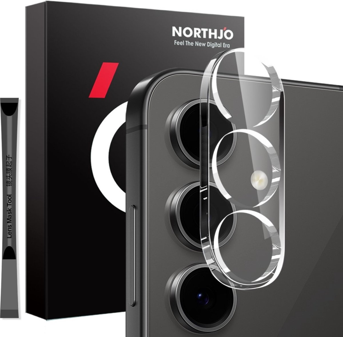 NORTHJO Camera Lens Protector - Geschikt voor Samsung Galaxy S25 Camera Lens Protector - NORTHJO 9H Tempered Glass - Transparant