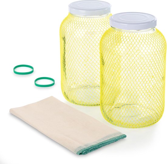 Amberkleurige glazen flessen met strakke deksels - Kombuchafles,1gallon/4 liter