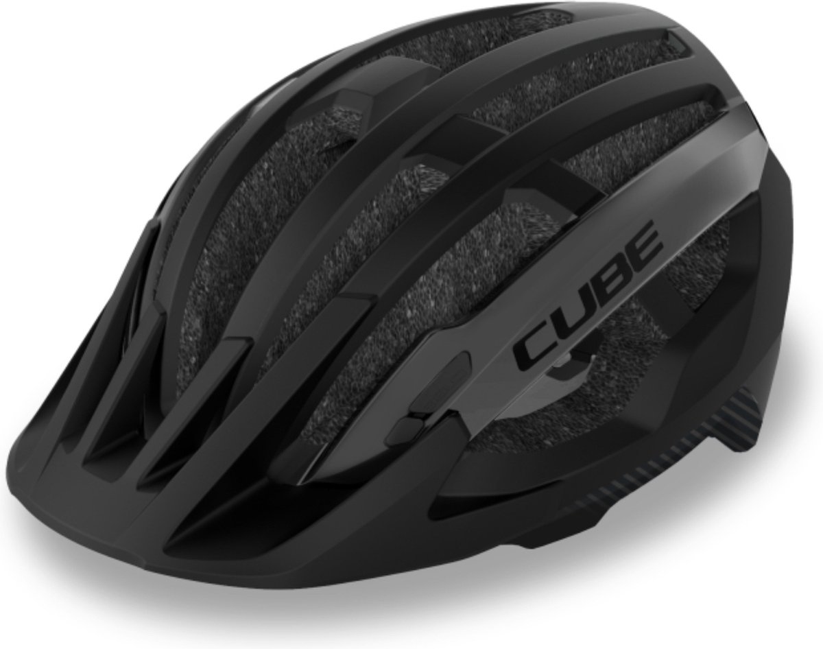 CUBE Fietshelm Offpath - 57-62 cm - Mountainbikehelm - 19 Ventilatiegaten - SNAP 360 fit-systeem - MTB - Verstelbaar - EPS Double In-Mould - L - Zwart/Grijs
