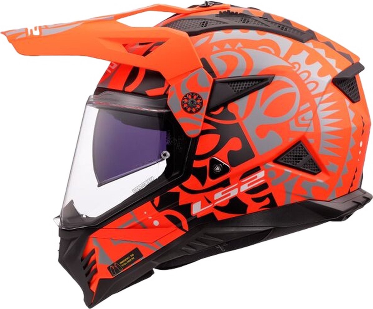 LS2 MX702 Pioneer II helm Rangi oranje XS