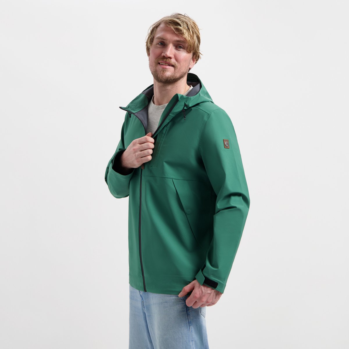 Travelin' Jari Heren - Hardshell Jas - Waterdicht - Donkergroen