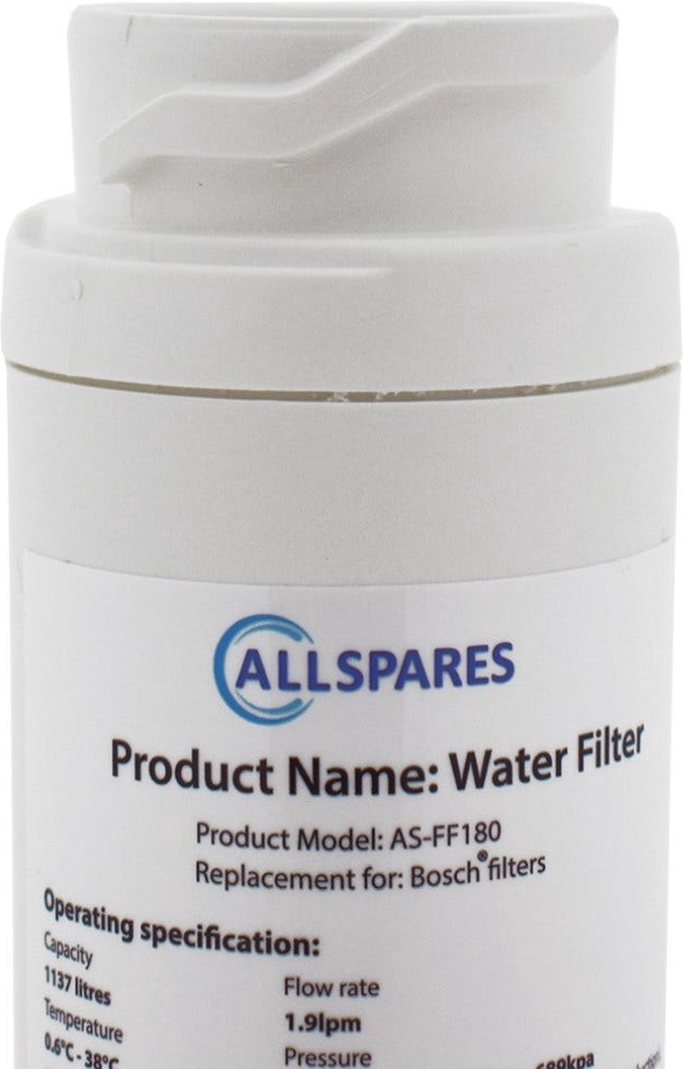 AllSpares Waterfilter (4x) voor Koelkast geschikt voor Bosch Siemens Neff UltraClarity 11034151 / 11028820 / KB1000