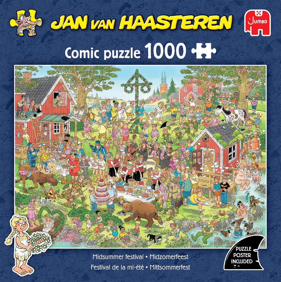 Jan van Haasteren - Midzomerfeest - 1000 stukjes puzzel - Legpuzzel — afbeelding 4