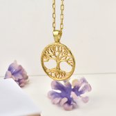 Collier Yggdrasil en or poli 30 pouces