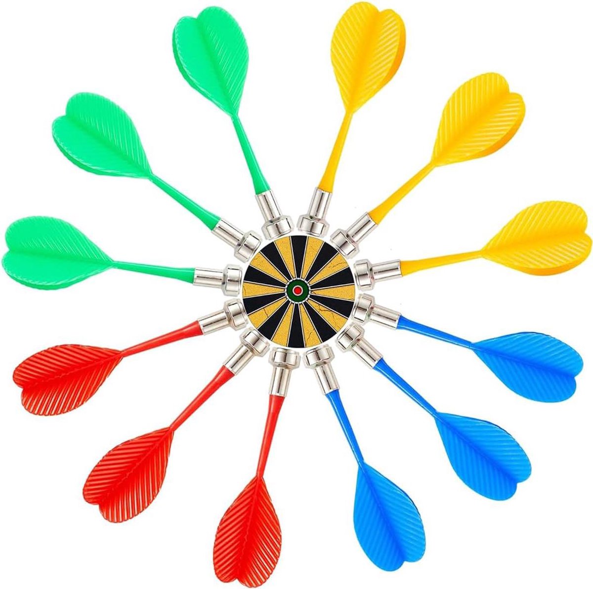 Magnetische Veiligheidsdartpijlen - Indoor Spel - 12 Stuks - Mix van Kleuren