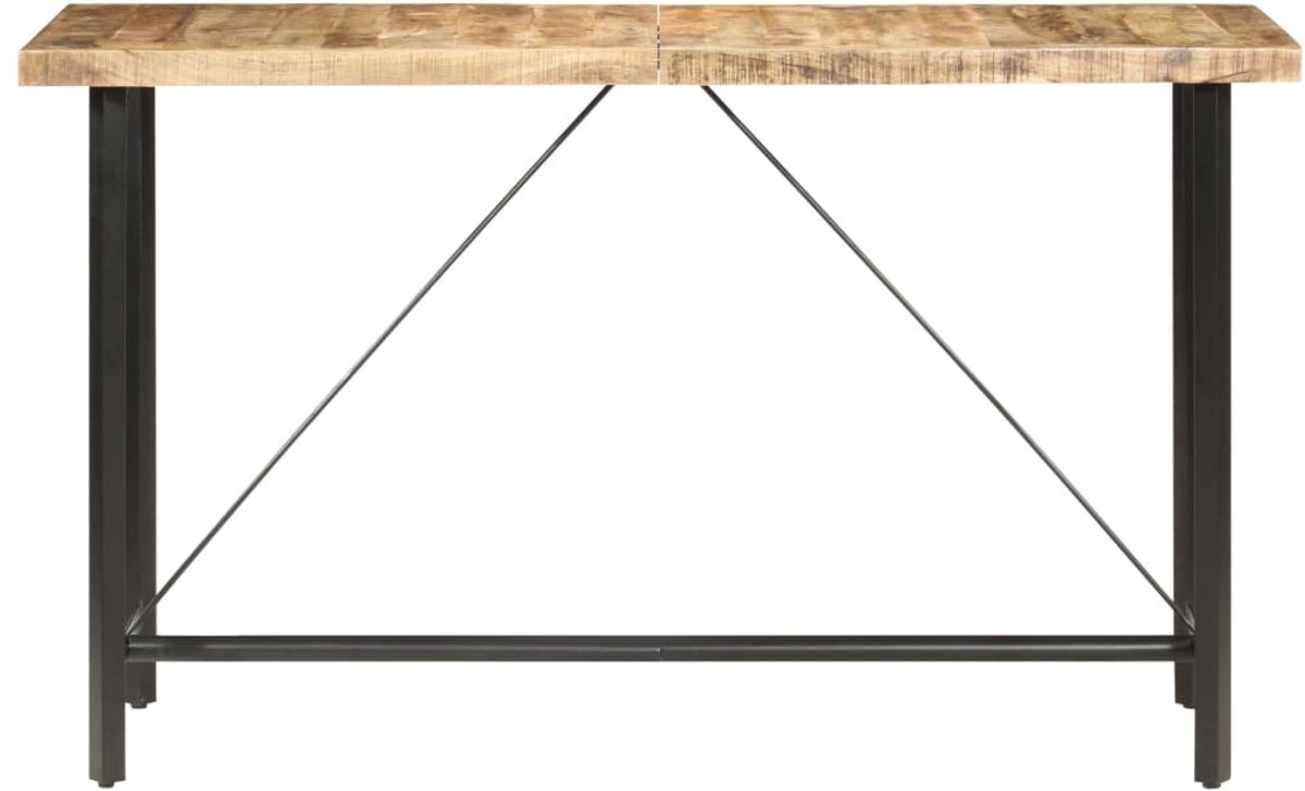 Table De Bar 150x55x107 Cm Bois De Manguier Massif Brut