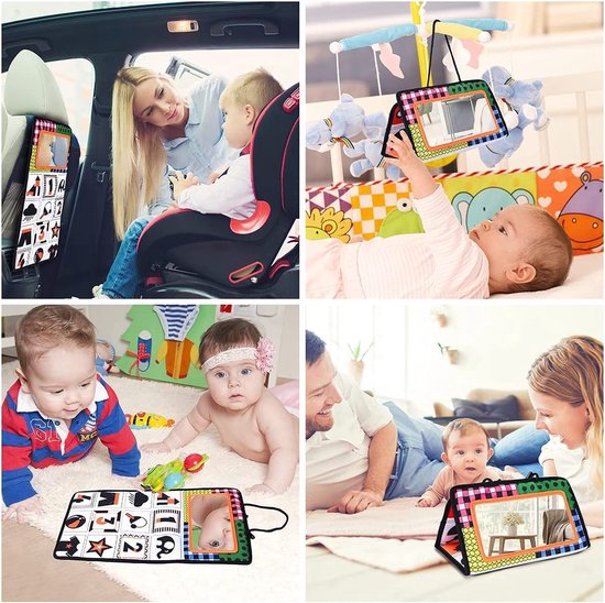 Kijk- en Knisperboekje - Tummy Time - Speelgoed 0 Jaar - Veilig Speelgoed - Pasgeborene Speelgoed - Montessori Speelgoed - Veilig Buggyboekje - Baby's Eerste Boekje - 0 Maanden van Jollein — afbeelding 4