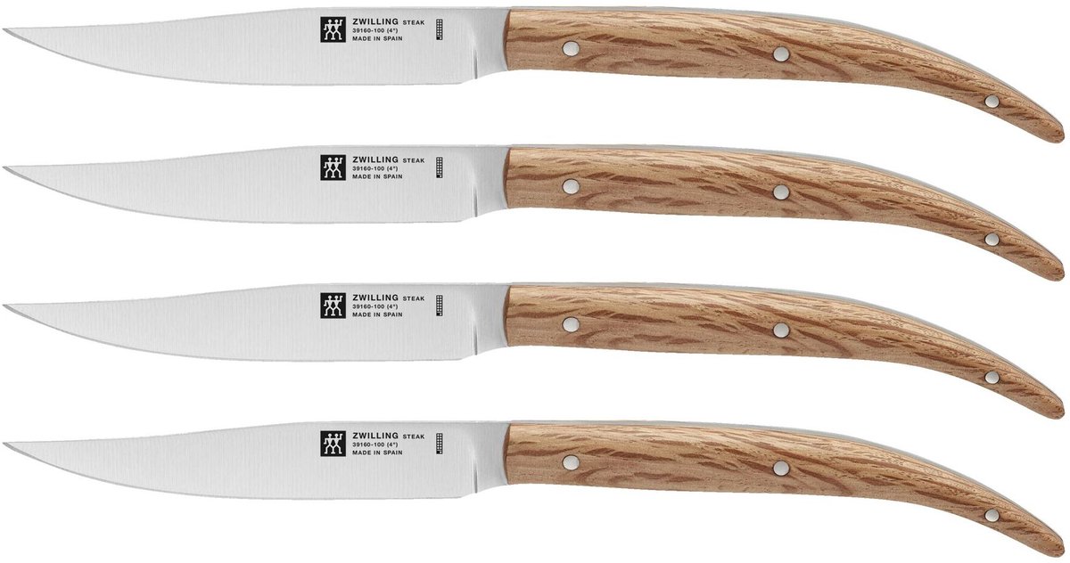 Zwilling Steakmessenset 4-Delig Met Steeneiken Heft