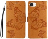 Étui Coverup - Adapté à iPhone 16 - Étui Coverup Butterflies Book - Marron