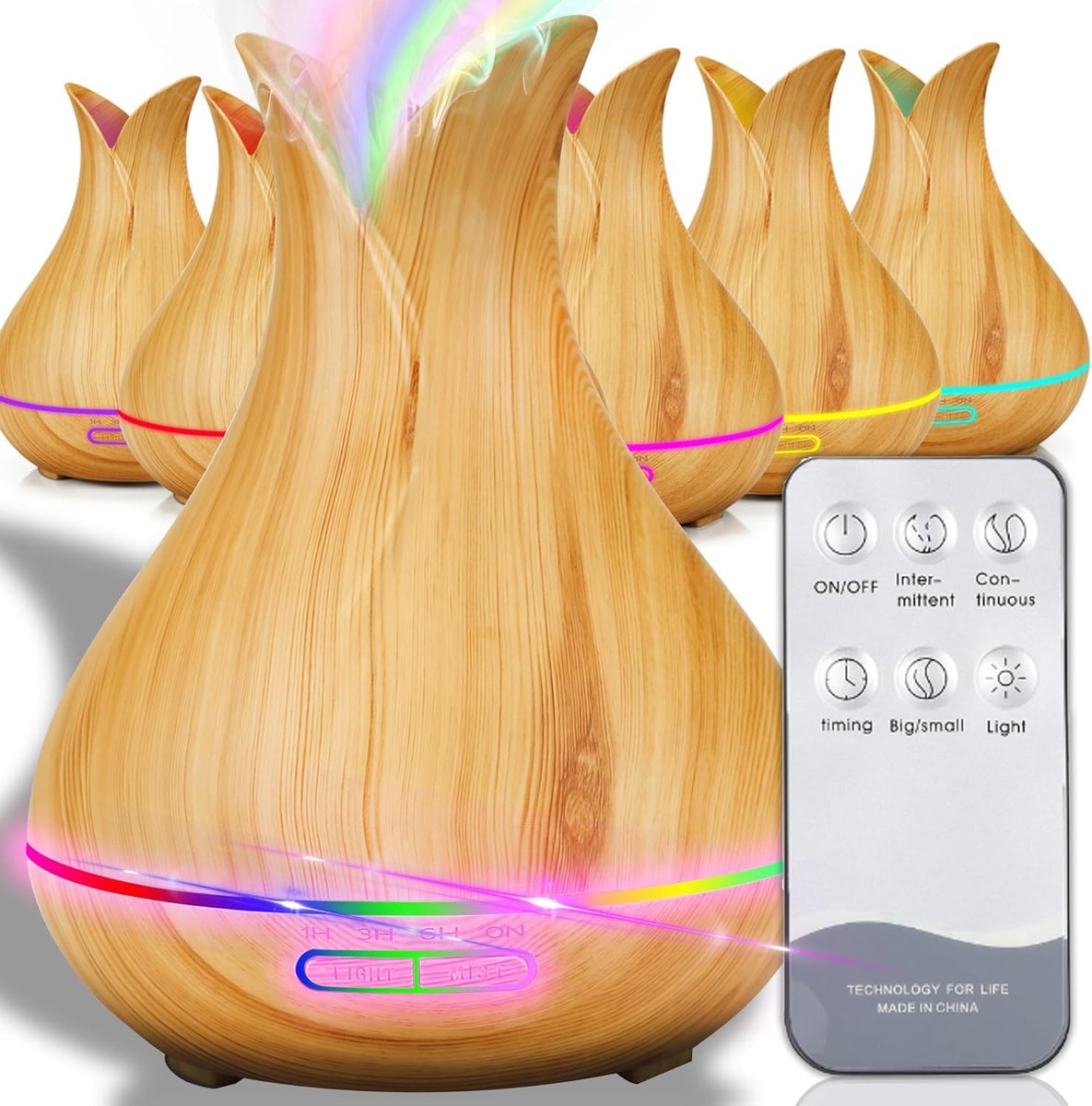 Aroma Diffuser met Afstandsbediening voor Baby- en Kinderkamer - Luchtbevochtiger met Nachtlicht en LED Verlichting