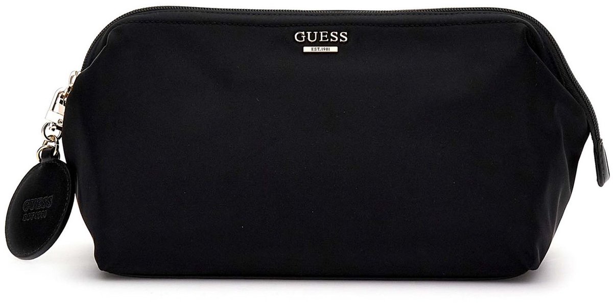 GUESS Toilettas Follie Travel Large Pouch Black Zwart