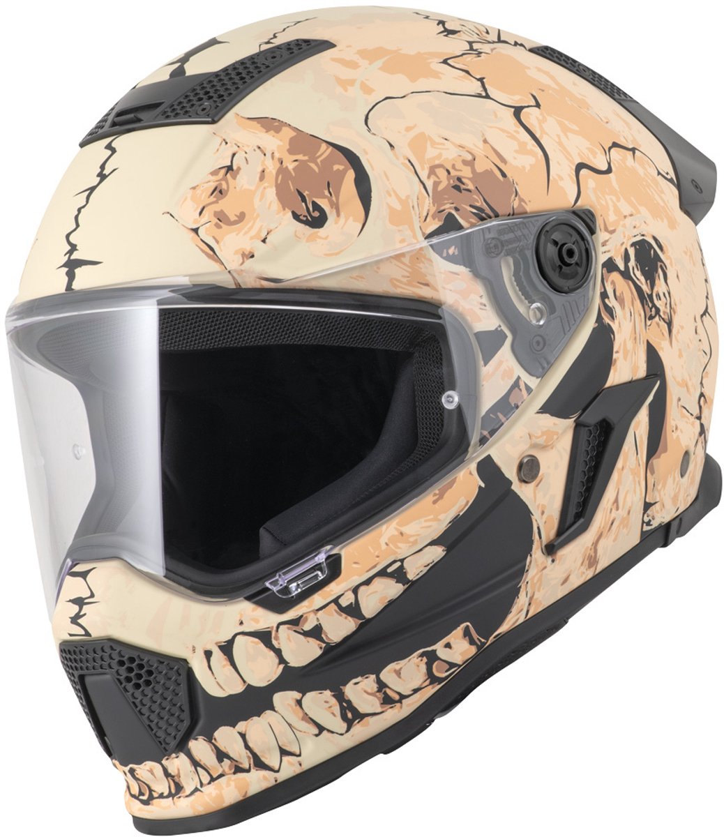 Bogotto Rapto Skull Beige Helm - Maat L - Helm