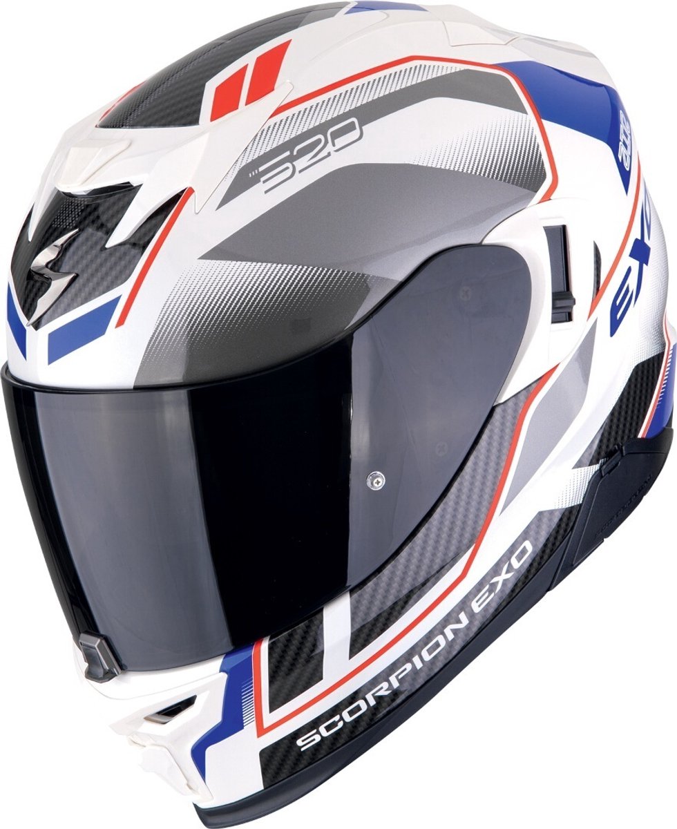 Scorpion EXO-520 Evo Air Lena Wit Rood Blauw Integraalhelm - Maat L -