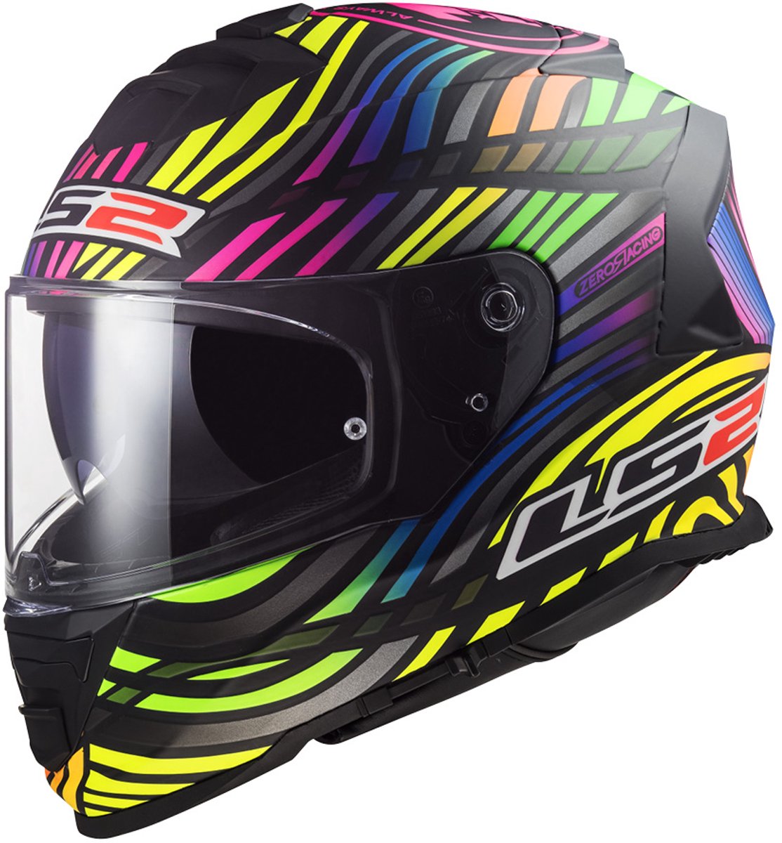 LS2 FF800 Storm II Power Mat Zwart Regenboog Integraalhelm - Helm