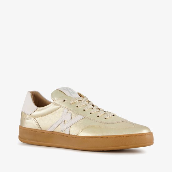 Baskets femme Hush Puppies en cuir métallisé doré - Pointure 41 - Semelle amovible