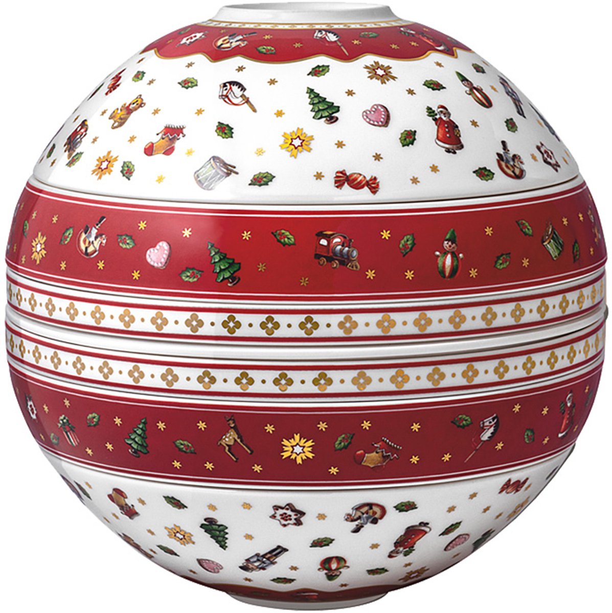 Villeroy & Boch Toy"'s Delight La Boule servies 7-delig Wit-rood