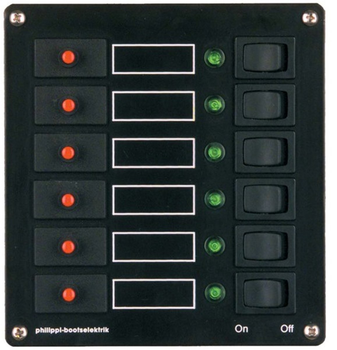 Philippi 12V/24V 6-voudig Schakelpaneel STV 106