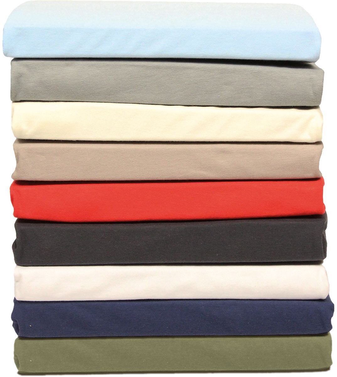 Polydaun hoeslaken - Jersey - donkergrijs - 140/160x200/220 cm