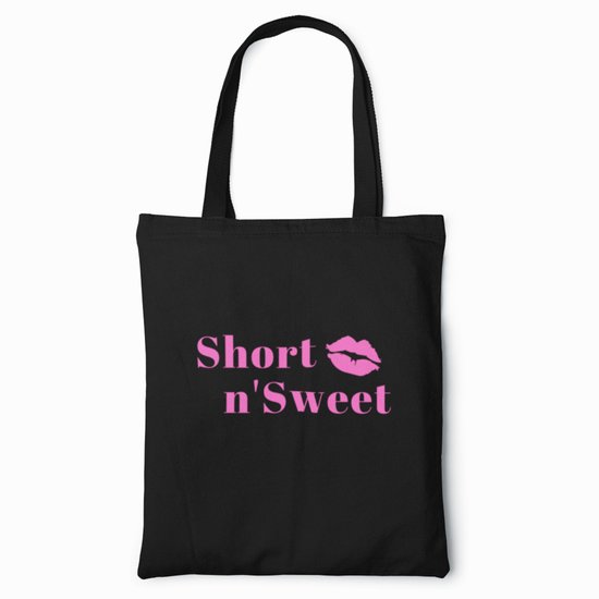 Sac fourre-tout Short 'n Sweet - Sabrina Carpenter - Sac en coton - Durable et Trendy - Produits dérivés Sabrina Carpenter
