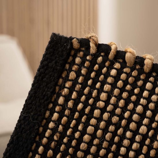 Handgevlochten jute vloerkleed, natuurlijk handgeweven Boheemse stijl tapijt voor keuken, eetkamer, woonkamer, milieuvriendelijk duurzaam tapijt, rustieke woondecoratie, kleur - natuurgrijs (75 cm x