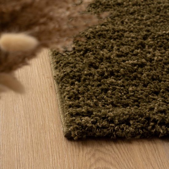 Tapis shaggy uni Shaggy Trend - vert olive 80x150 cm