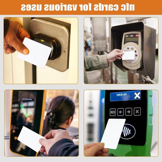 Lot De 10 Cartes NFC Vierges EV1 - 13,56 MHz, Format Carte De Crédit, PVC - Pour Transport, Événements, Contrôle D'Accès