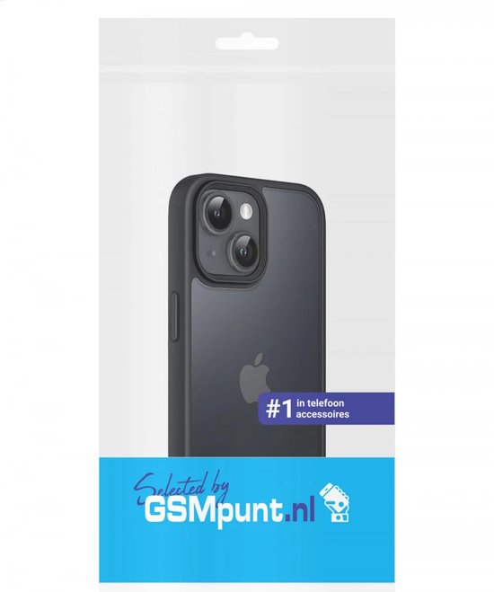 Coque adaptée à Apple iPhone 15 Pro - Coque arrière mate - Zwart