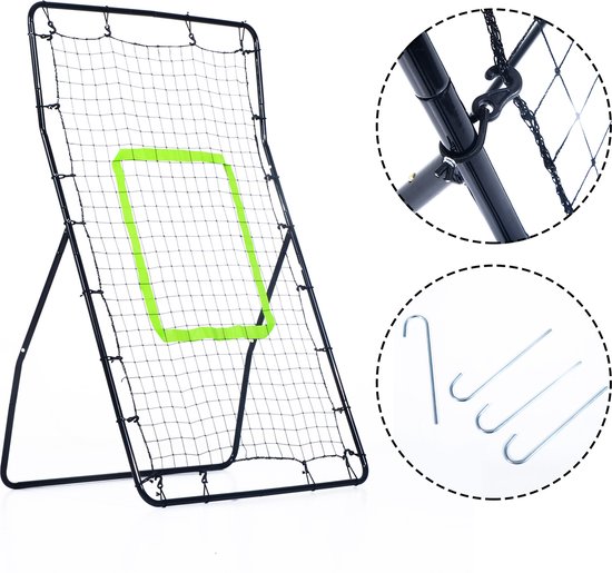 VirtuFit Rebounder Pro Football – Rebond Réglable, 5 Angles, Pliable – Pour Foot, Hand, Volley, Tchoukball