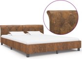 The Living Store Bedframe Classic - Bruin - 212 x 164 x 64 cm - Voor matras van 160 x 200 cm - Massief houten frame