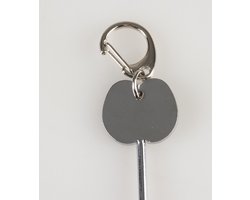 Duvoplus - Speelgoed Voor Dieren - Knaagdier - Fruit- & Groentenhouder Met Hanger 18x2,5x2,5cm Zilver - 1st