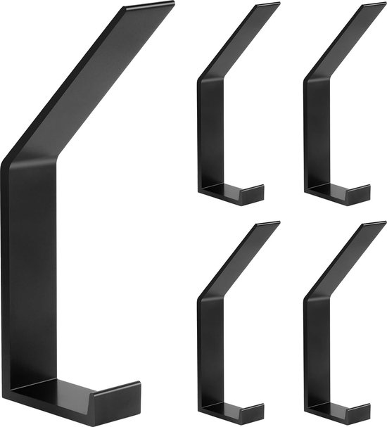 GD HUA 4 stuks gouden kledinghaken, inklapbaar, 90 graden wandhouder, onzichtbare klaphaak, zelfklevende of geperforeerde bevestiging, draagkracht 5 kg, voor garderobe, badkamer, keuken, woonkamer