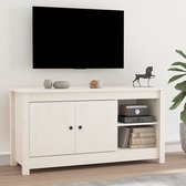 The Living Store Tv-kast Grenenhout - 103x36.5x52 cm - Wit