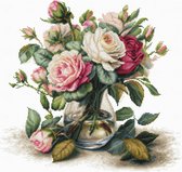 Luca-S Vase with Roses borduren (pakket) B7026