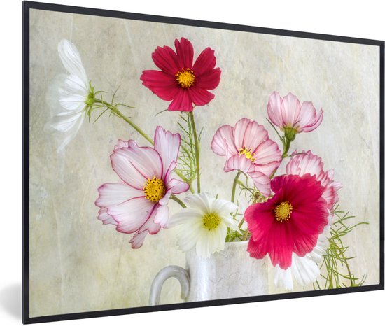 Bloemen - Vaas - Natuur - Wanddecoratie - Fotolijst - Kader - 30x20 cm - Muurdecoratie