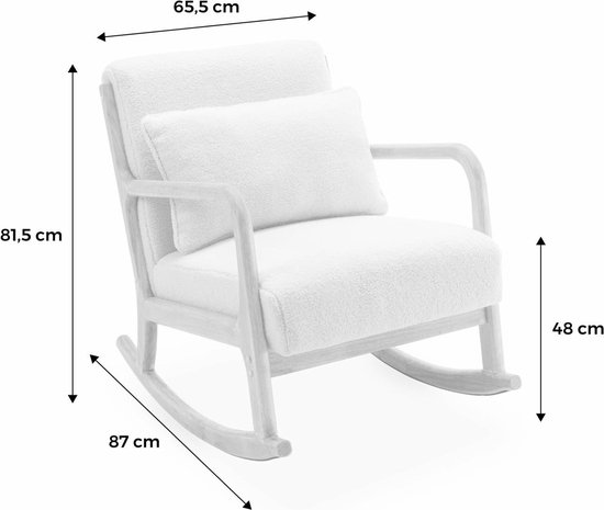 sweeek - Schommelstoel, lorens, l655x p87x h815cm